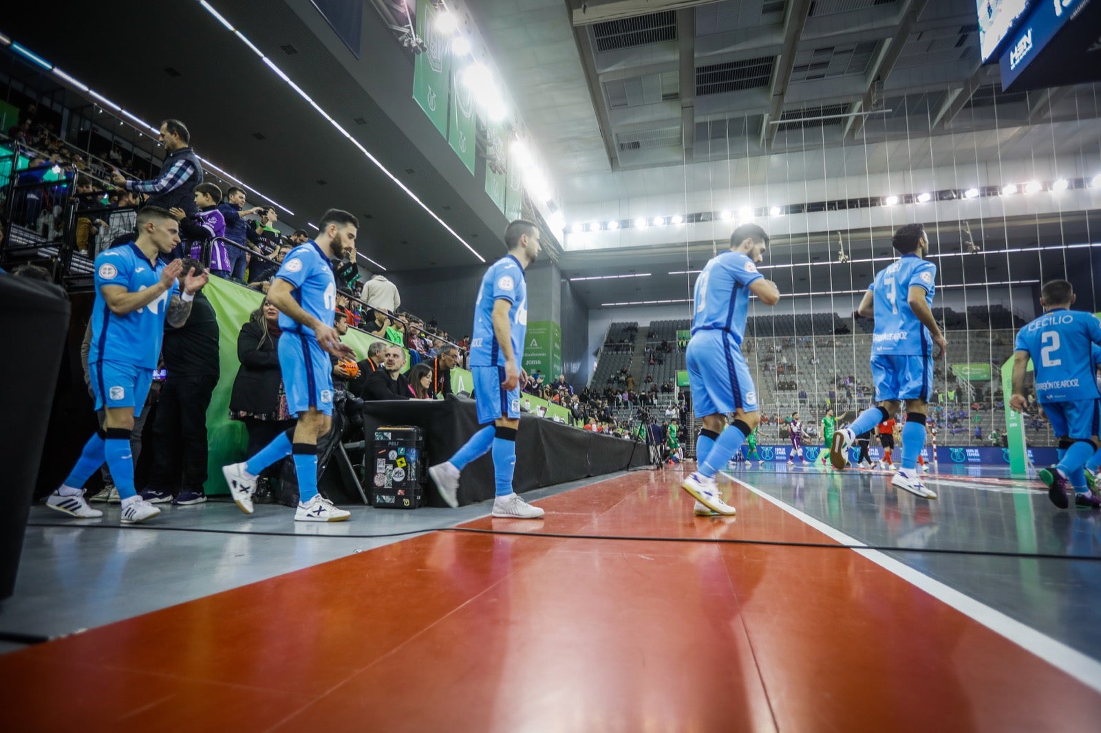 Momento del partido entre el Movistar y el Antequera.