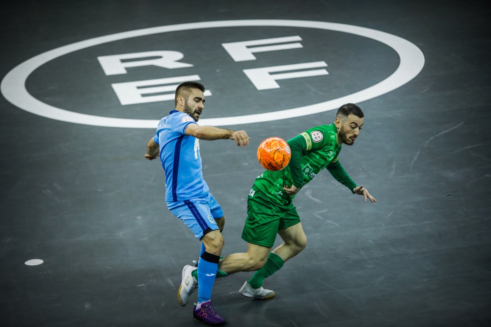 Momento del partido entre el Movistar y el Antequera.