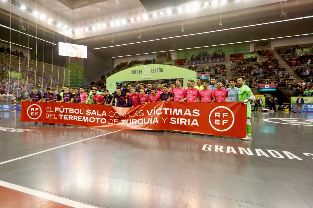 Momento del primer encuentro de la Copa de España, disputado entre el Barcelona y el Viña Albali de Valdepeñas.