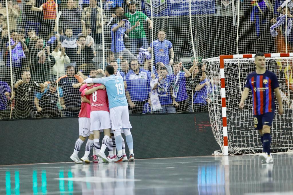 Momento del primer encuentro de la Copa de España, disputado entre el Barcelona y el Viña Albali de Valdepeñas.