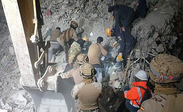 Infantes de la Marina, en el rescate