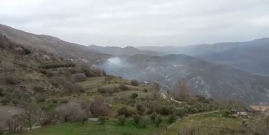 Incendio forestal en Carataunas. 