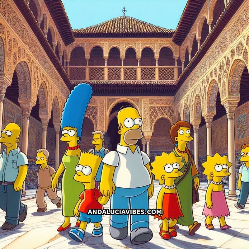 Las imágenes de la visita de los Simpson a Granada