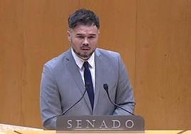 Gabriel Rufián en su intervención.