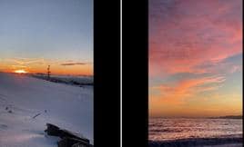 Solo pasa en Granada: dos bellos atardeceres en nieve y mar a una hora