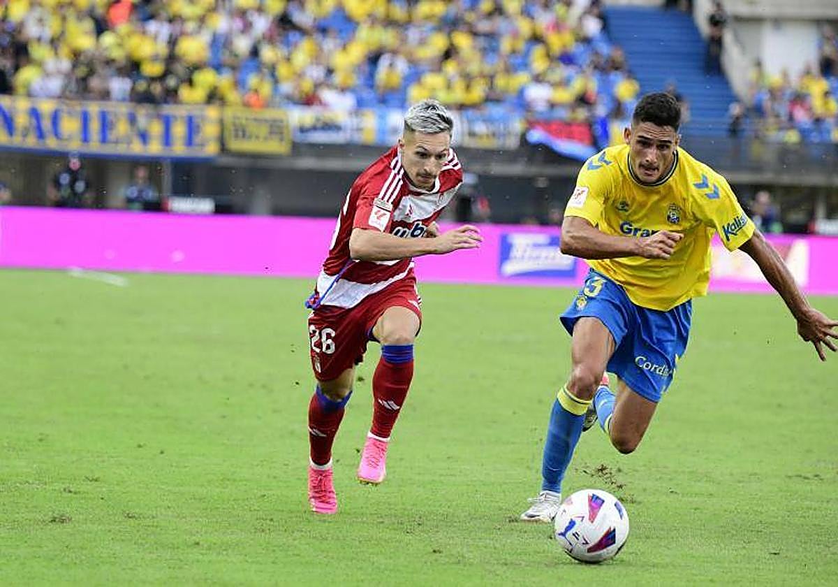 Bryan, en el partido del Gran Canaria.