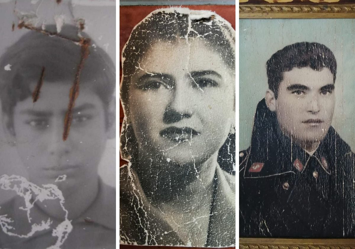 Imagen antes - Algunos de los trabajos de la restauradora.