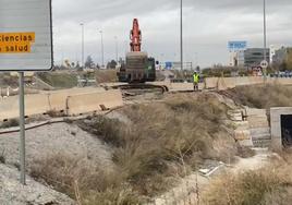 Avanzan las obras del del paso peatonal del PTS al Nevada.