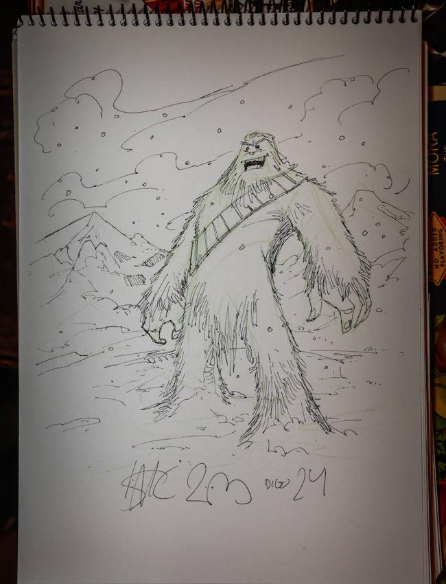 El dibujo de Isaac: Chewbacca en Sierra Nevada.