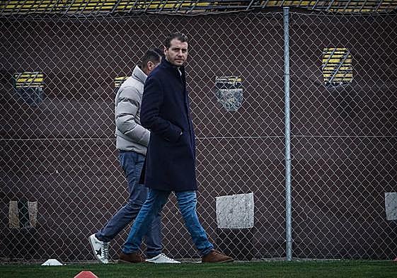 Rondo durante el entrenamiento del domingo.