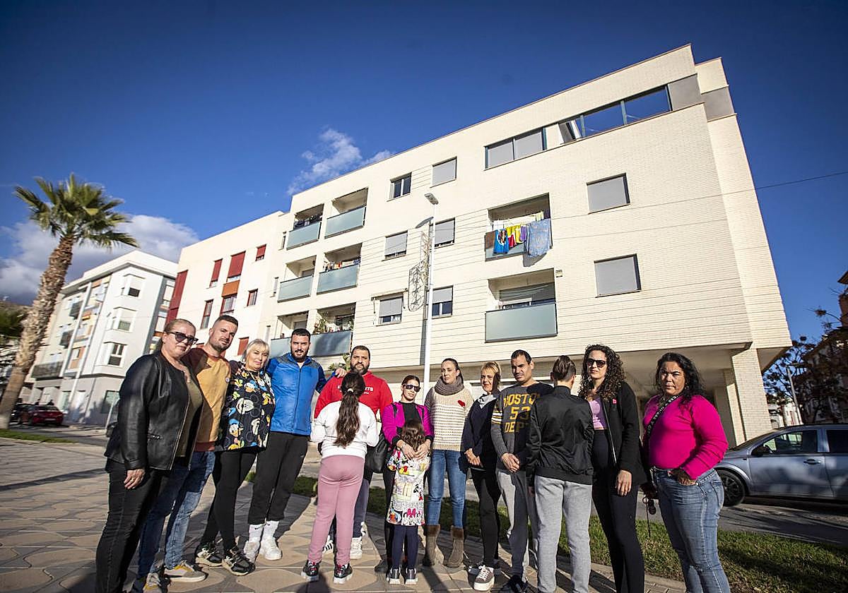 Representación de algunos vecinos afectados.