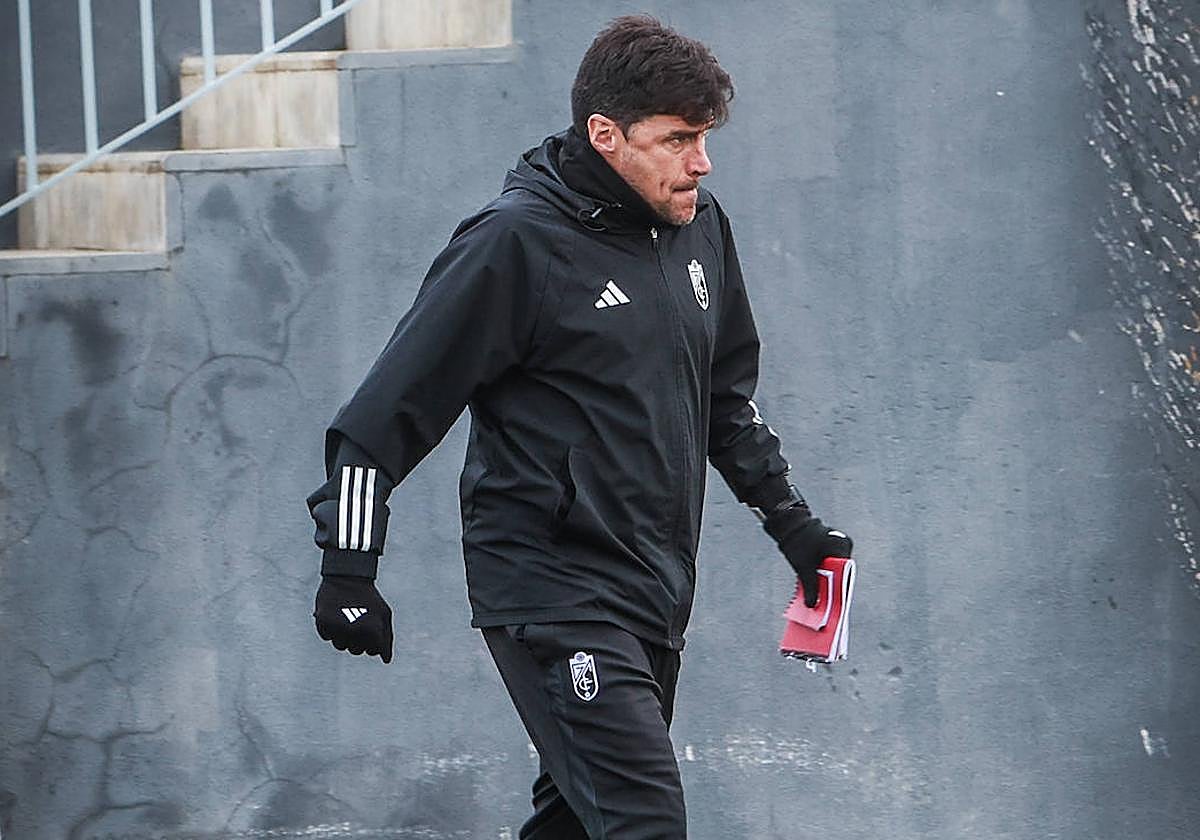 Alexander Medina, antes del último entrenamiento del equipo.