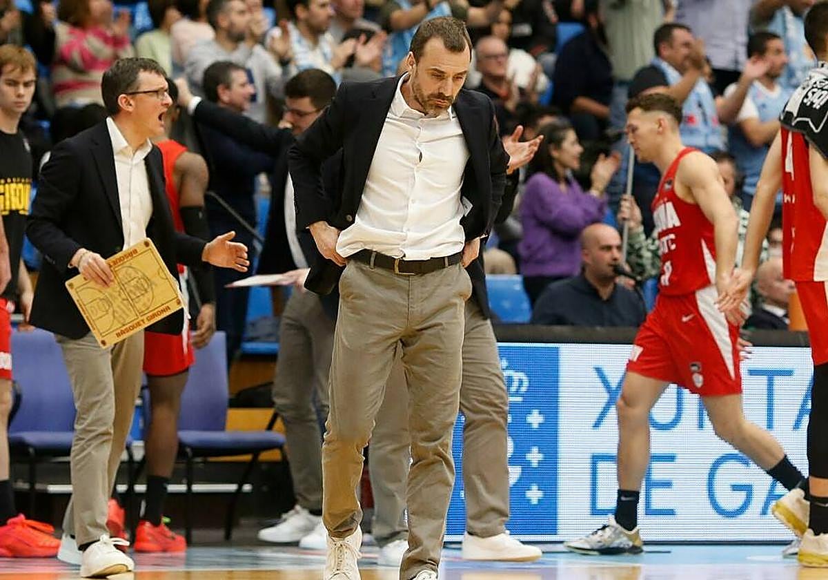 Salva Camps, a la conclusión de un partido con derrota.