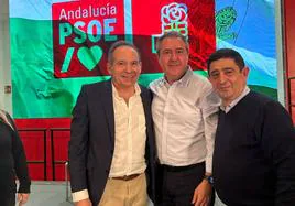 Por la izquierda, Jacinto Viedma, Juan Espadas y Francisco Reyes, este viernes.