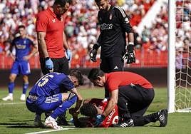 Luis Suárez el día que se lesionó.