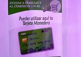 Un modelo de tarjeta monedero.