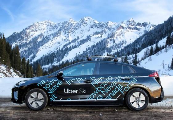 Uno de los coches que cubrirá el servicio de Uber en Sierra Nevada.