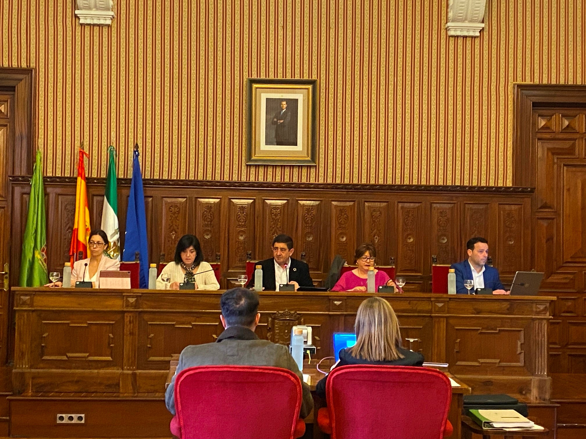 Presidencia del plano de la Diputación provincial, con Francisco Reyes.