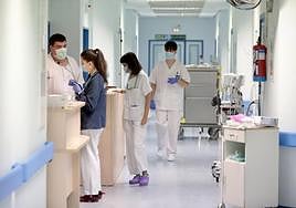 Pasillos de Neurología de un hospital.