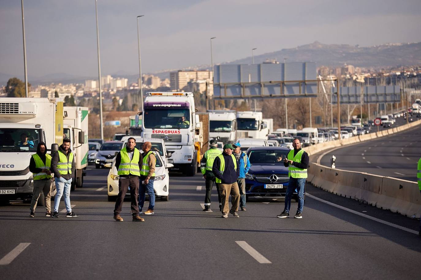 Las imágenes de la tractorada de Granada