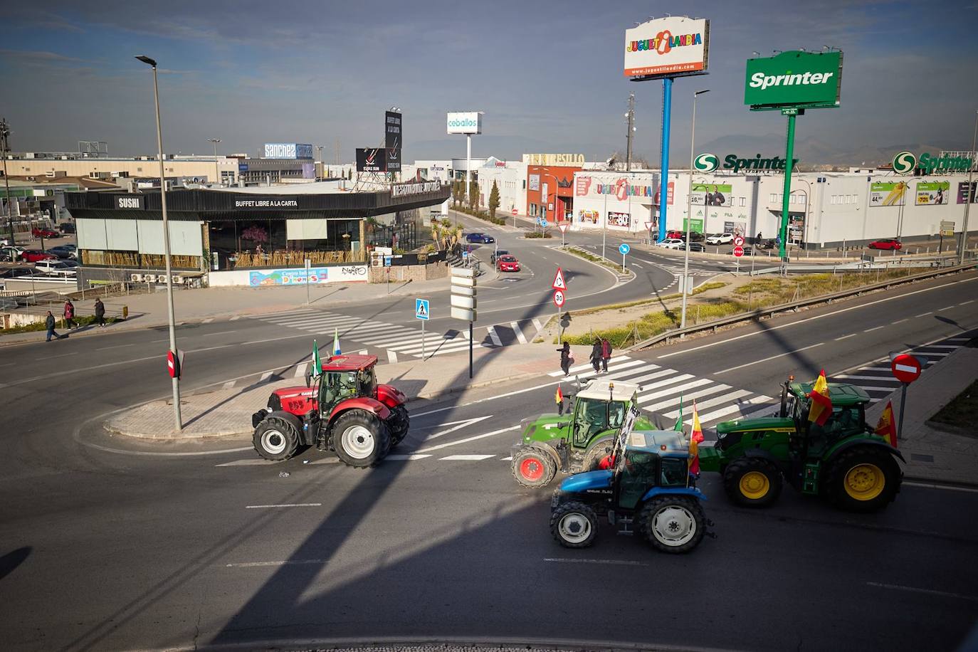 Las imágenes de la tractorada de Granada