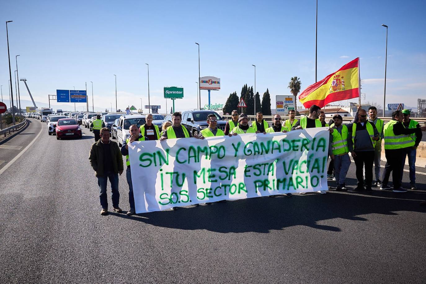 Las imágenes de la tractorada de Granada