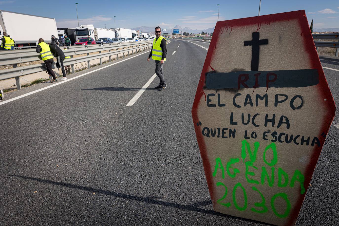 Las imágenes de la tractorada de Granada