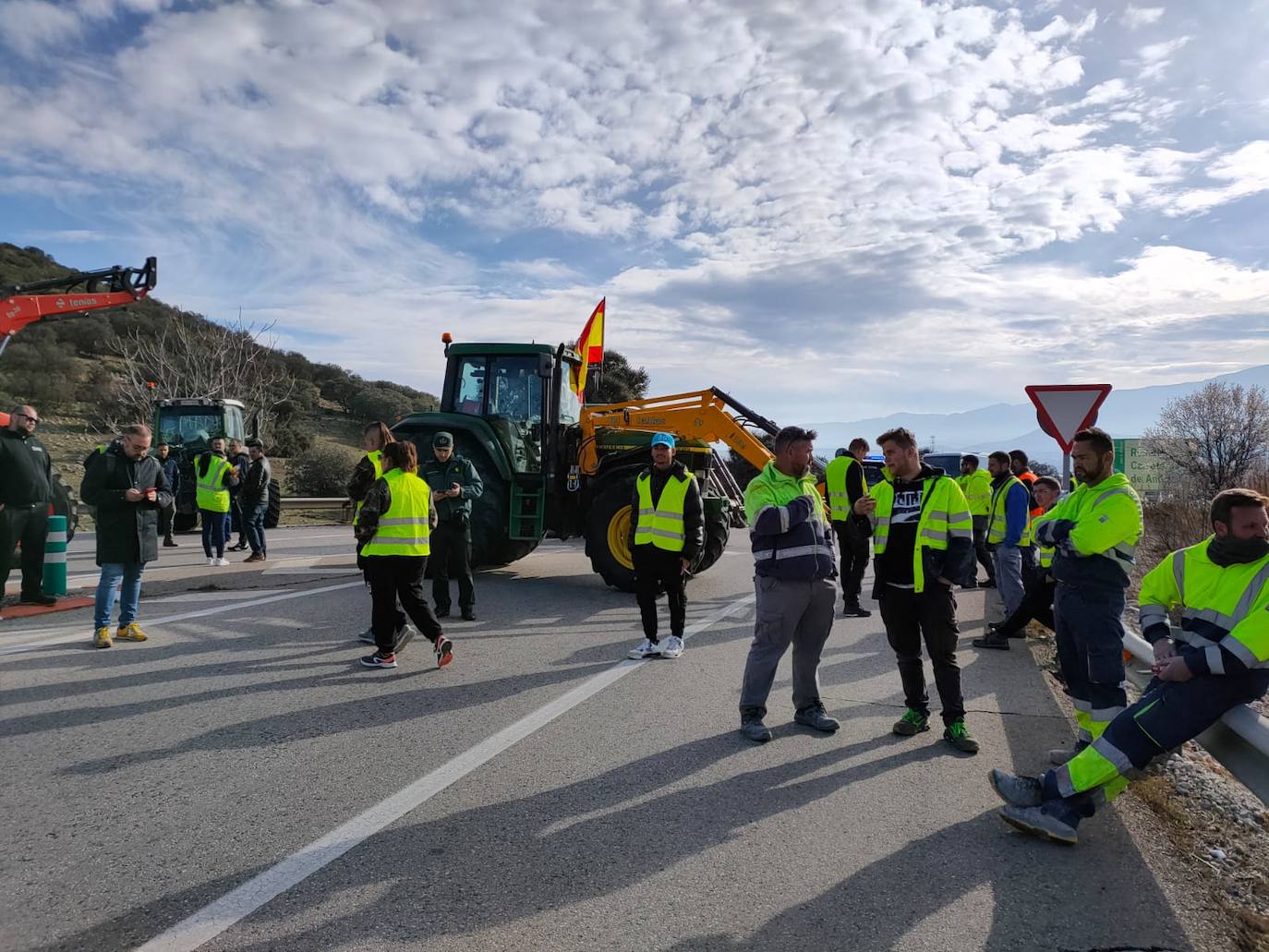 Las imágenes de la tractorada de Granada