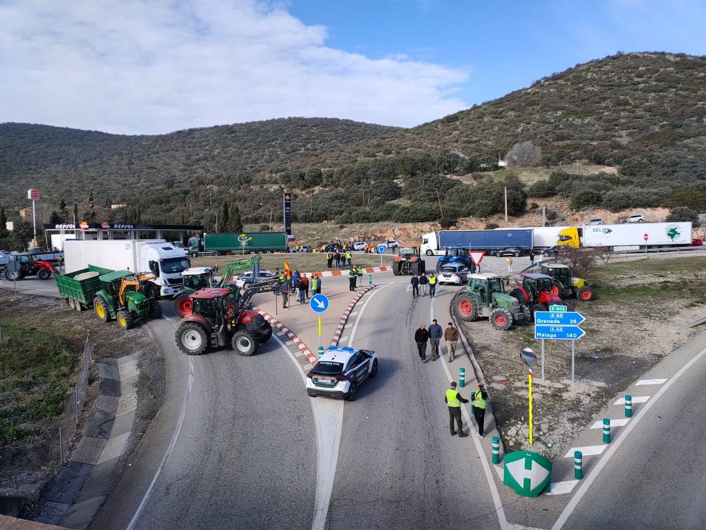 Las imágenes de la tractorada de Granada