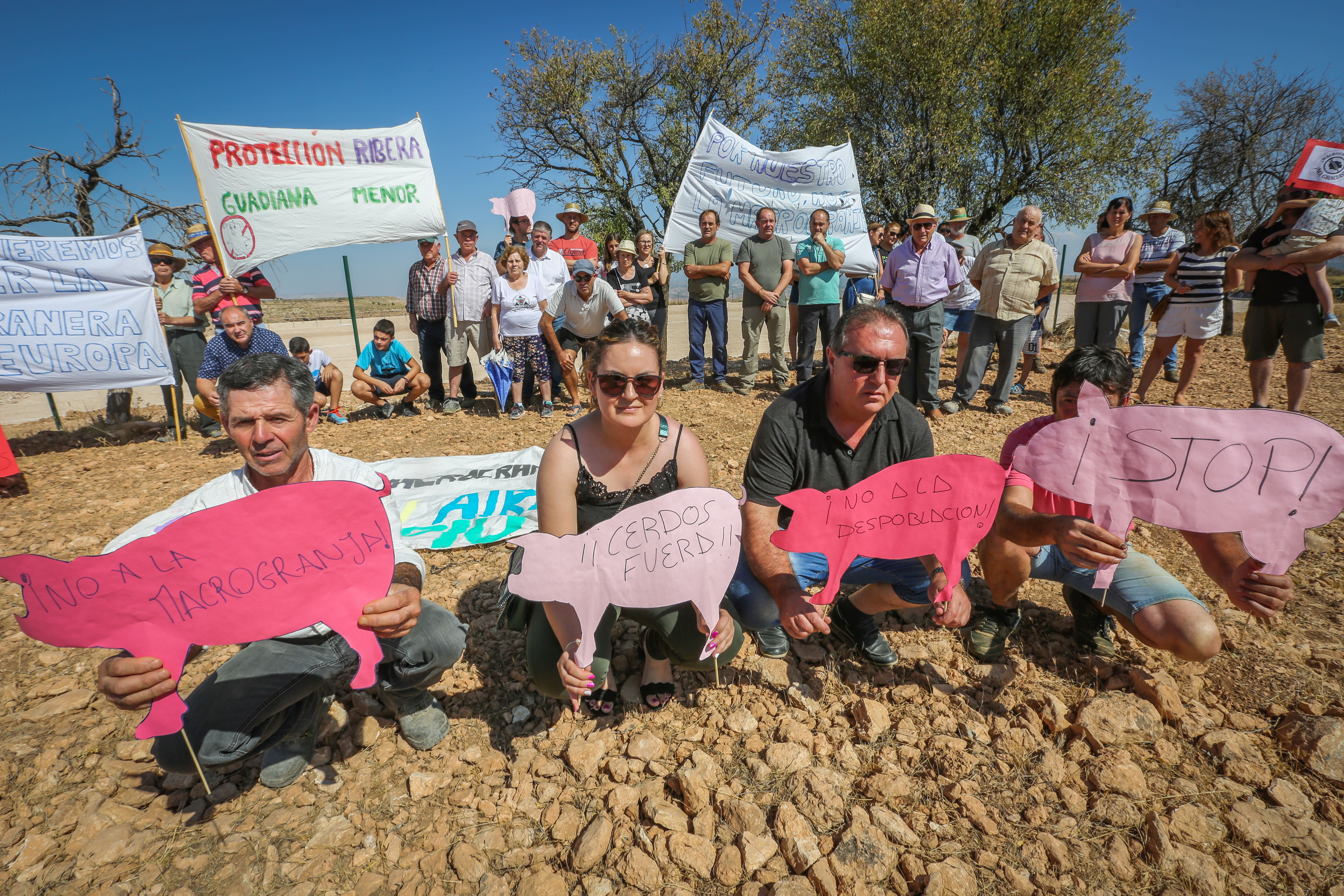 Manifestación contra las macrogranjas en el norte de la provincia.