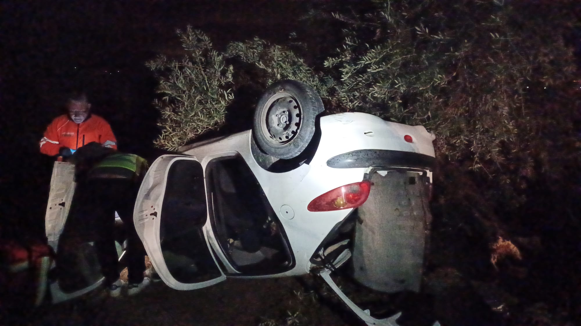 Estado en el que quedó el vehículo tras el accidente.