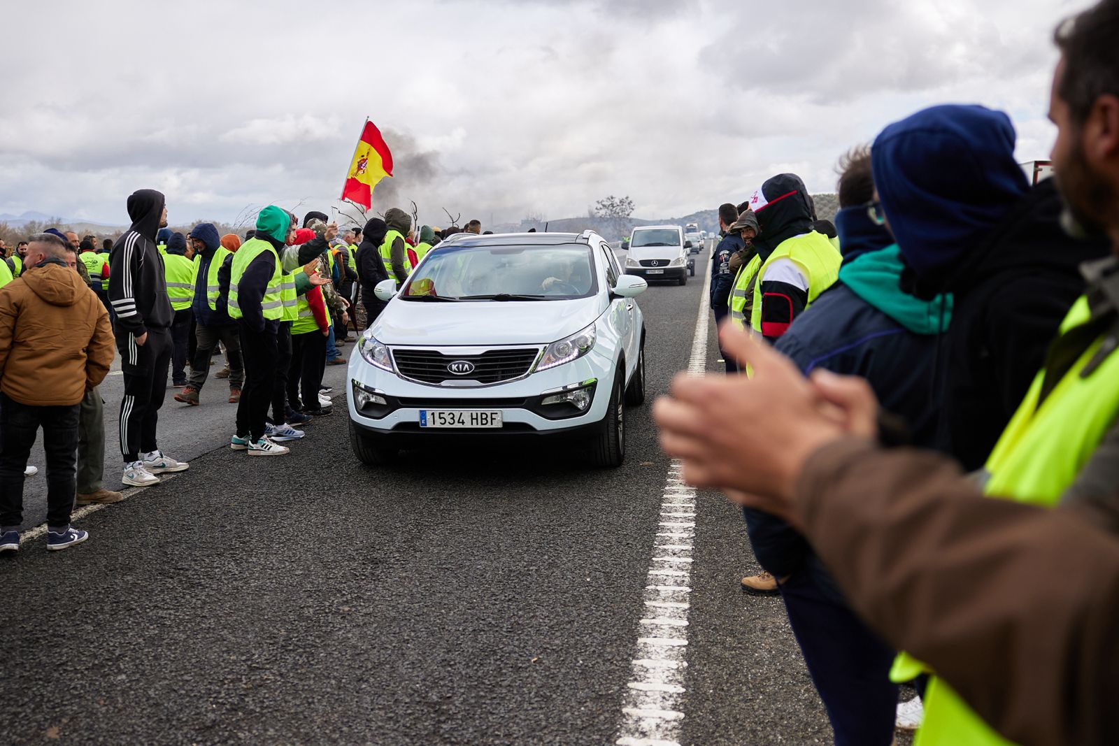 Las protestas de los agricultores de la A-92 en Huétor Tájar, en imágenes