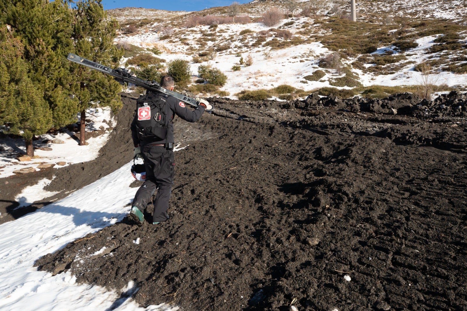 Así han quedado las pistas de Sierra Nevada con la inundación de barro