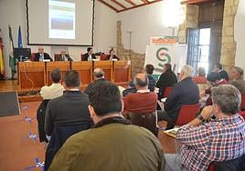 Luis Carlos Valero, Manuel Parras, Francisco Javier Perales y Soledad Aranda, en la inauguración.