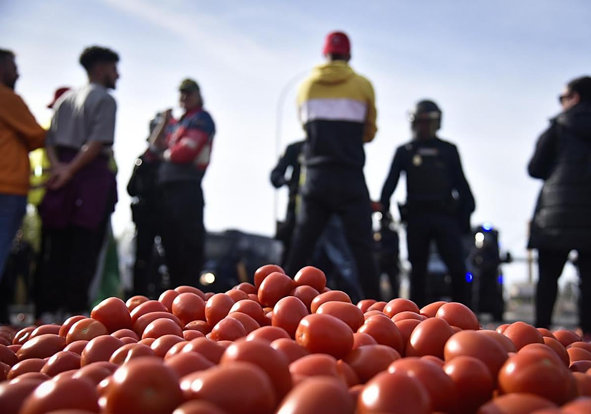 Protestas en el puerto de Motril esta semana.