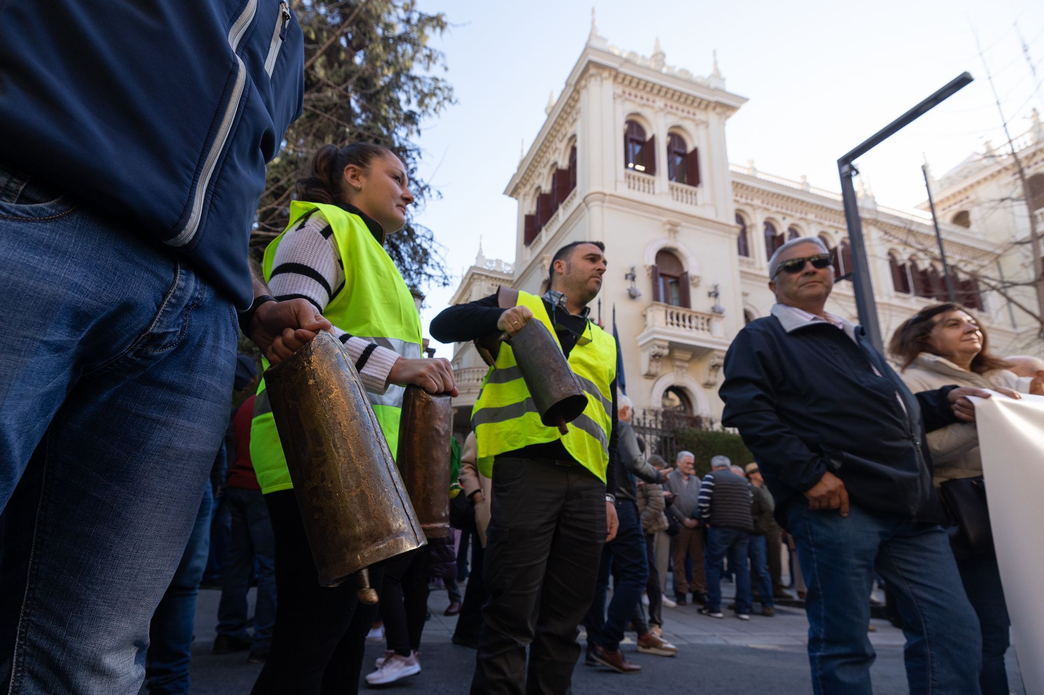 Las imágenes de los tractores en plena Gran Vía de Granada