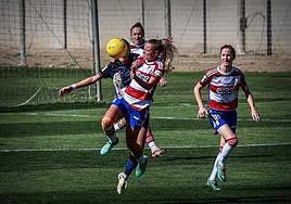 Una acción del partido con el Sevilla.