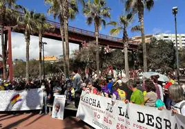 Llegada a Almería de la Marcha de la Desbandá.