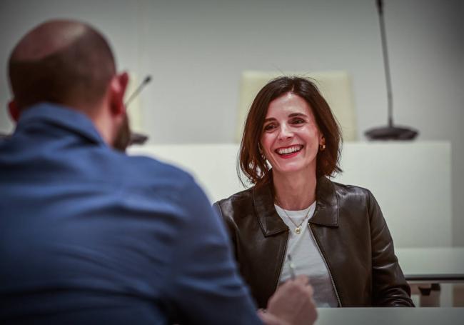 Carmen Nestares, durante la entrevista.