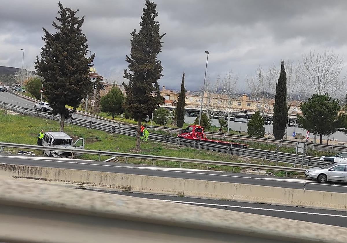 La furgoneta accidentada.