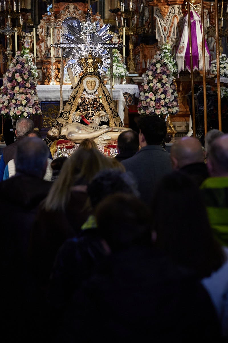 Las imágenes de la Virgen de las Angustias tras su restauración