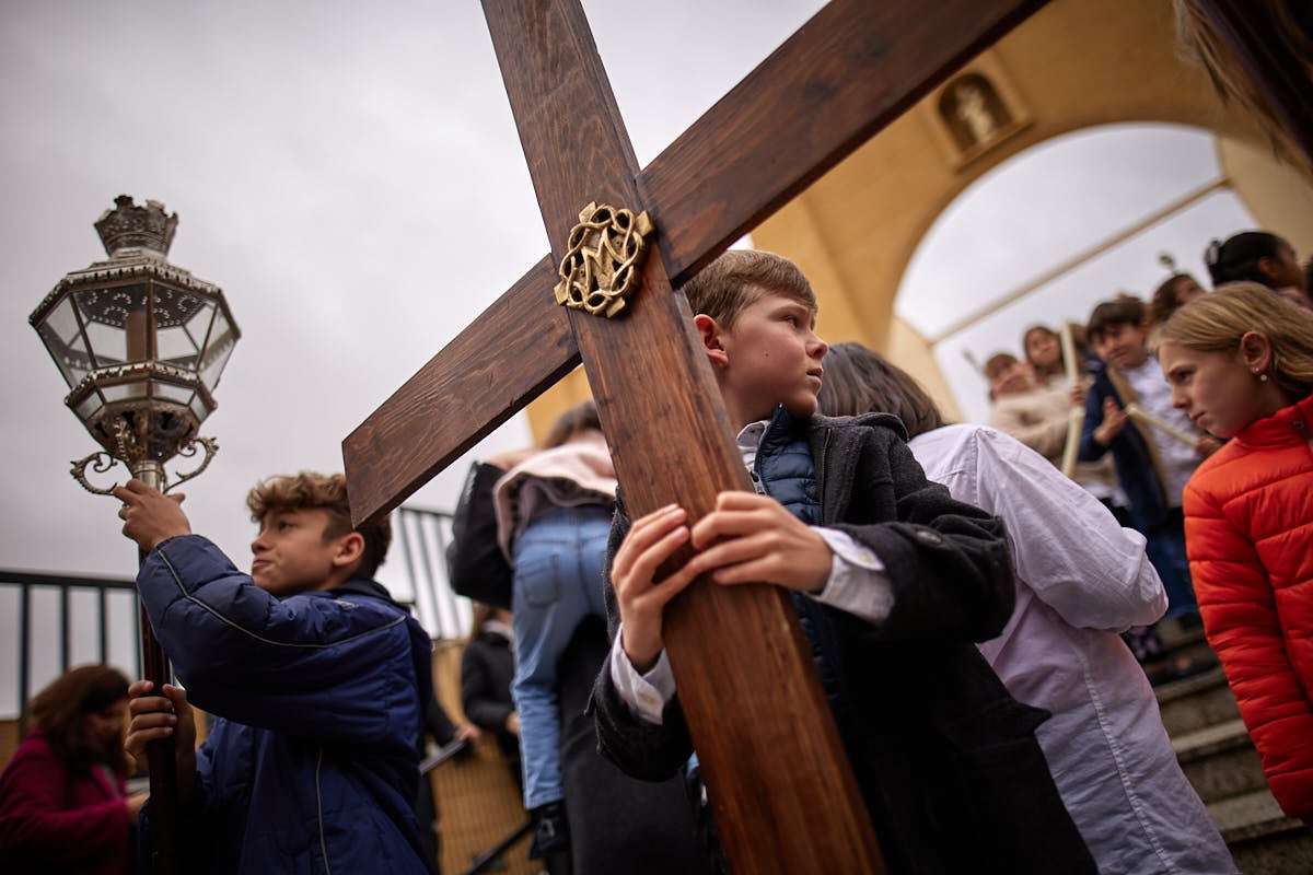 Las imágenes de la procesión infantil de los Salesianos