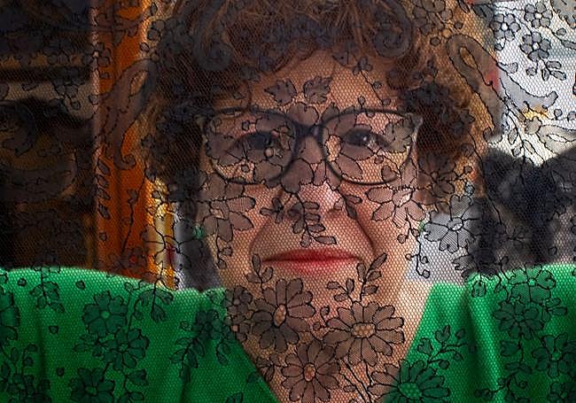 La bordadora Encarnita Berrio.