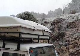 Imagen de la nevada en Puerto Lobo, en la Sierra de Huétor.