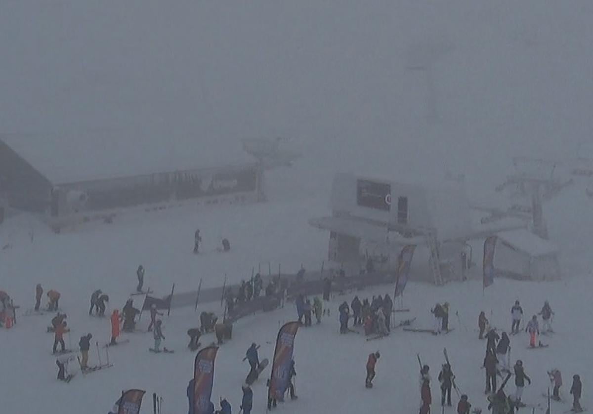 Ambiente en la zona de Borreguiles este martes