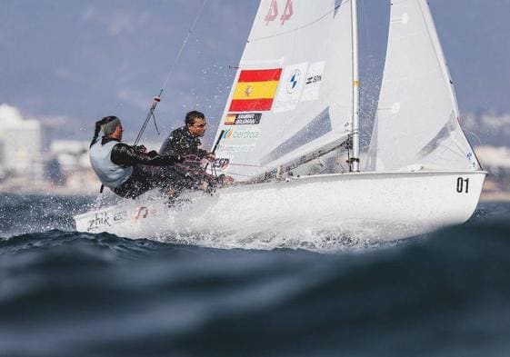 Jordi Xammar, junto a Nora Brugman en plena competición.