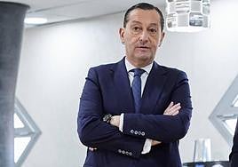 El director general del Granada, Alfredo García Amado, durante una atención a medios de comunicación anterior.