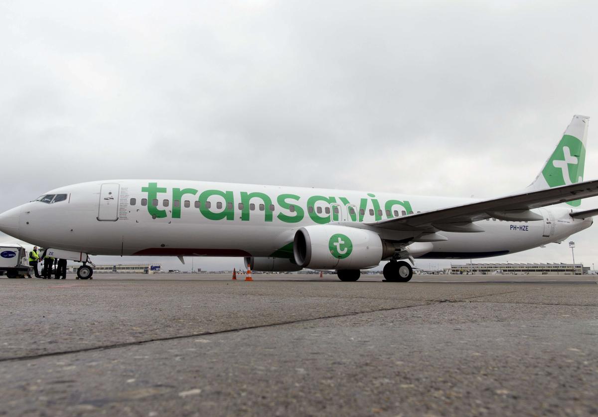 Un avión de Transavia.