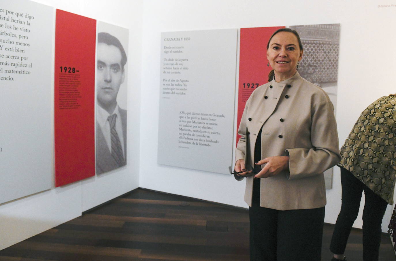 Laura García Lorca, en una exposición organizada en el Centro Federico García Lorca.