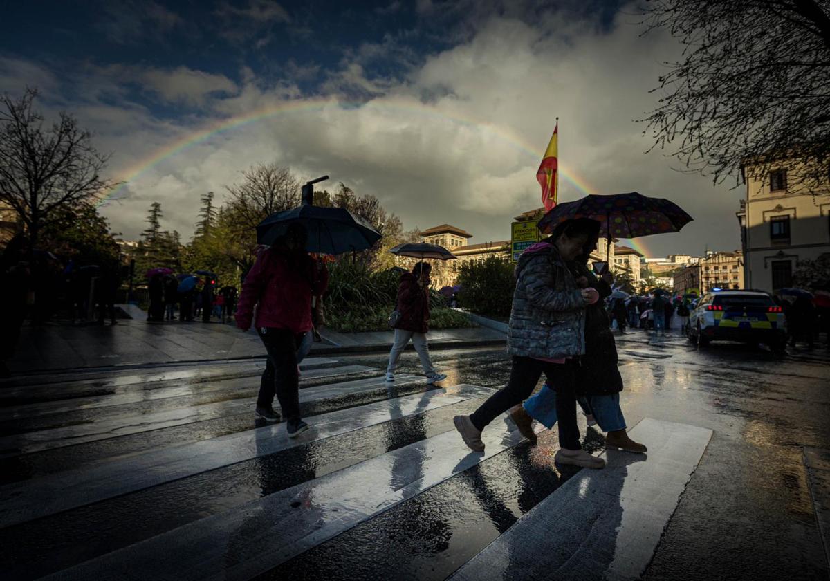 Lluvia en Granada este viernes